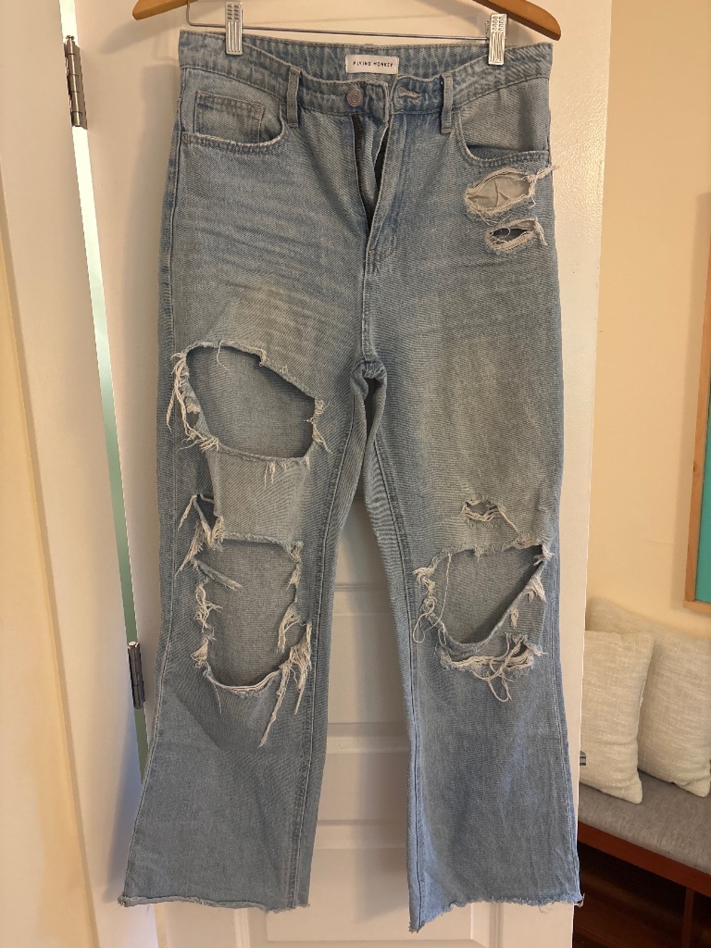 Distressed jeans